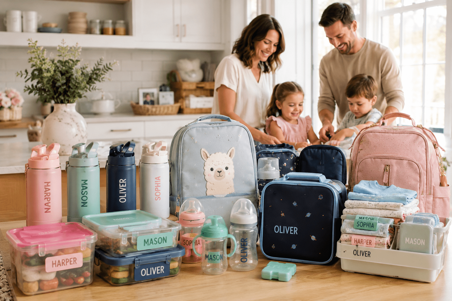 Custom Bottle Labels & Family Essentials by InchBug