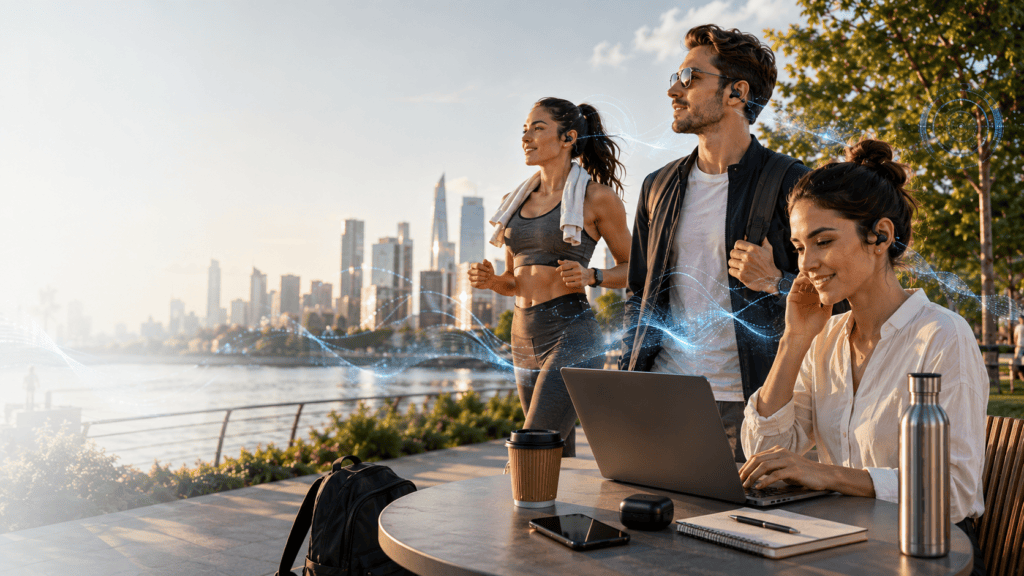 SHOKZ DE Wireless Open-Ear Headphones For Everyday Use